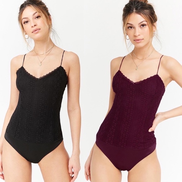 Forever 21 Tops - Lace Cami Bodysuit - NWT